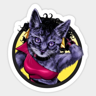 Purrple Girl Sticker